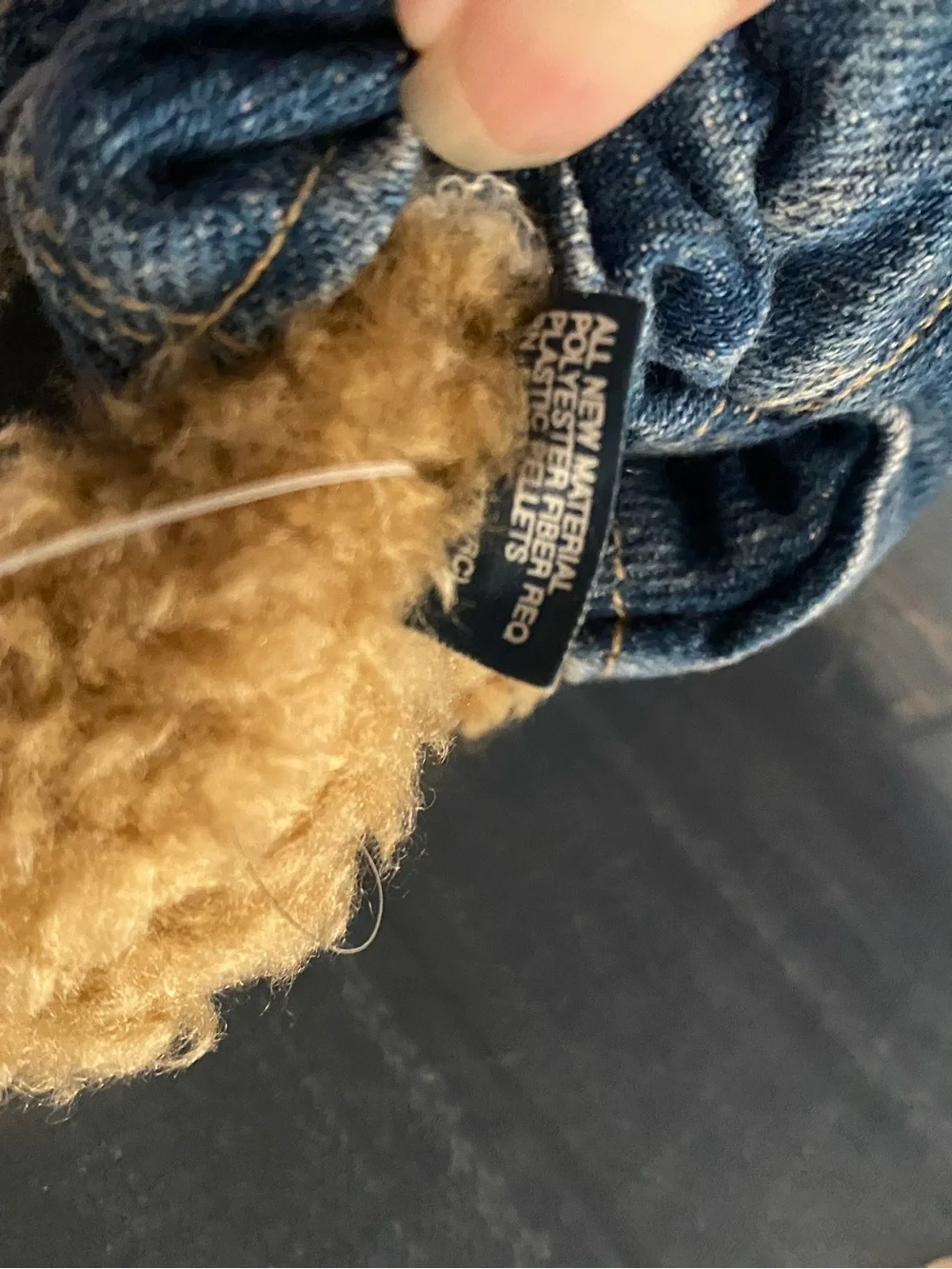 Old Navy Plush Toy Dog Cowboy Hat Jeans Jacket 6 Inch Branie Curly Hair Puppy